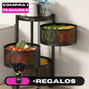[Compra 1 y llévate 2] Frutera Articulada de Acero Inoxidable Giratoria de 3/4/5 Niveles + REGALO: Kit de Utensilios de Cocina