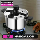 [Llevá 2 Pagá 1] Olla a Presión Supor de 3 Capas de Acero Inoxidable con Manijas de Goma | Seguridad Total para tu Cocina + Kit de Utensilios de Cocina
