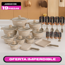 Conjunto de Ollas de Cerámica 19 Piezas Antiadherentes [ÚLTIMAS UNIDADES]