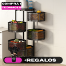 [Compra 1 y llévate 2] Frutera Articulada de Acero Inoxidable Giratoria de 3/4/5 Niveles + REGALO: Kit de Utensilios de Cocina